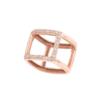 Cube ring pave
