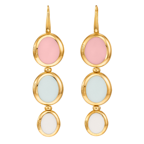 Optical triple earrings