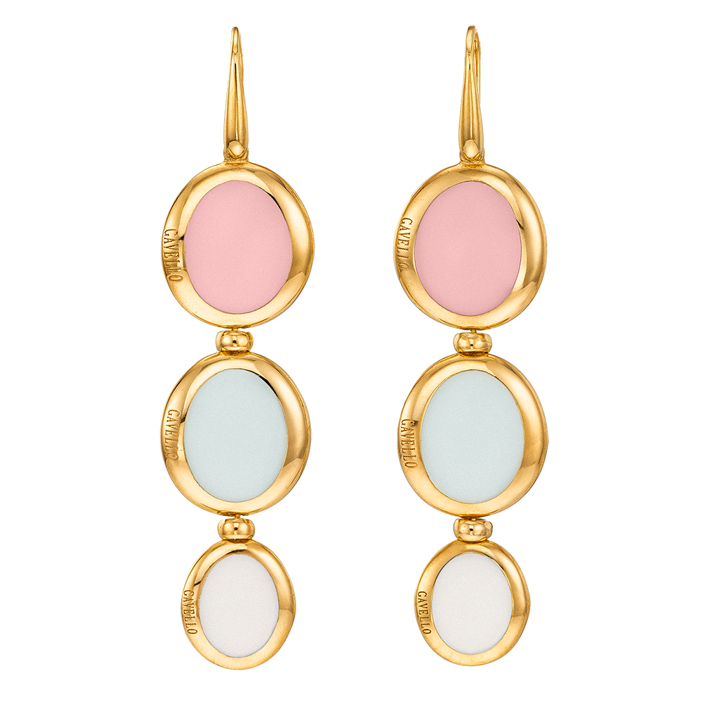 Optical triple earrings