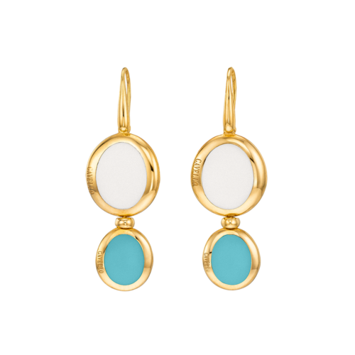 Optical double earrings