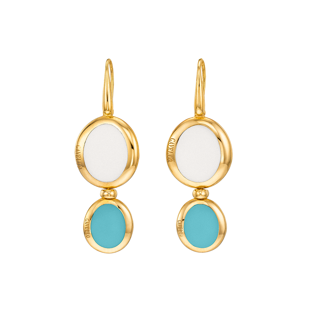 Optical double earrings